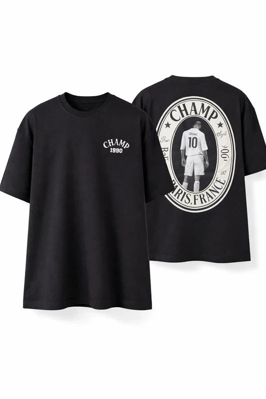 Zidane T-Shirt Oversize CHAMP 1990 Streetwear Homme