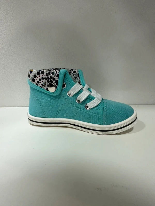 Basket Montante Fillette – Turquoise | Collections Paris
