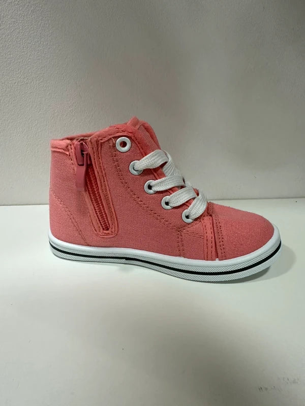Basket Montante Fillette – Saumon | Collections Paris