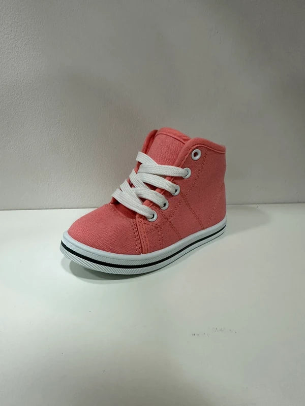 Basket Montante Fillette – Saumon | Collections Paris