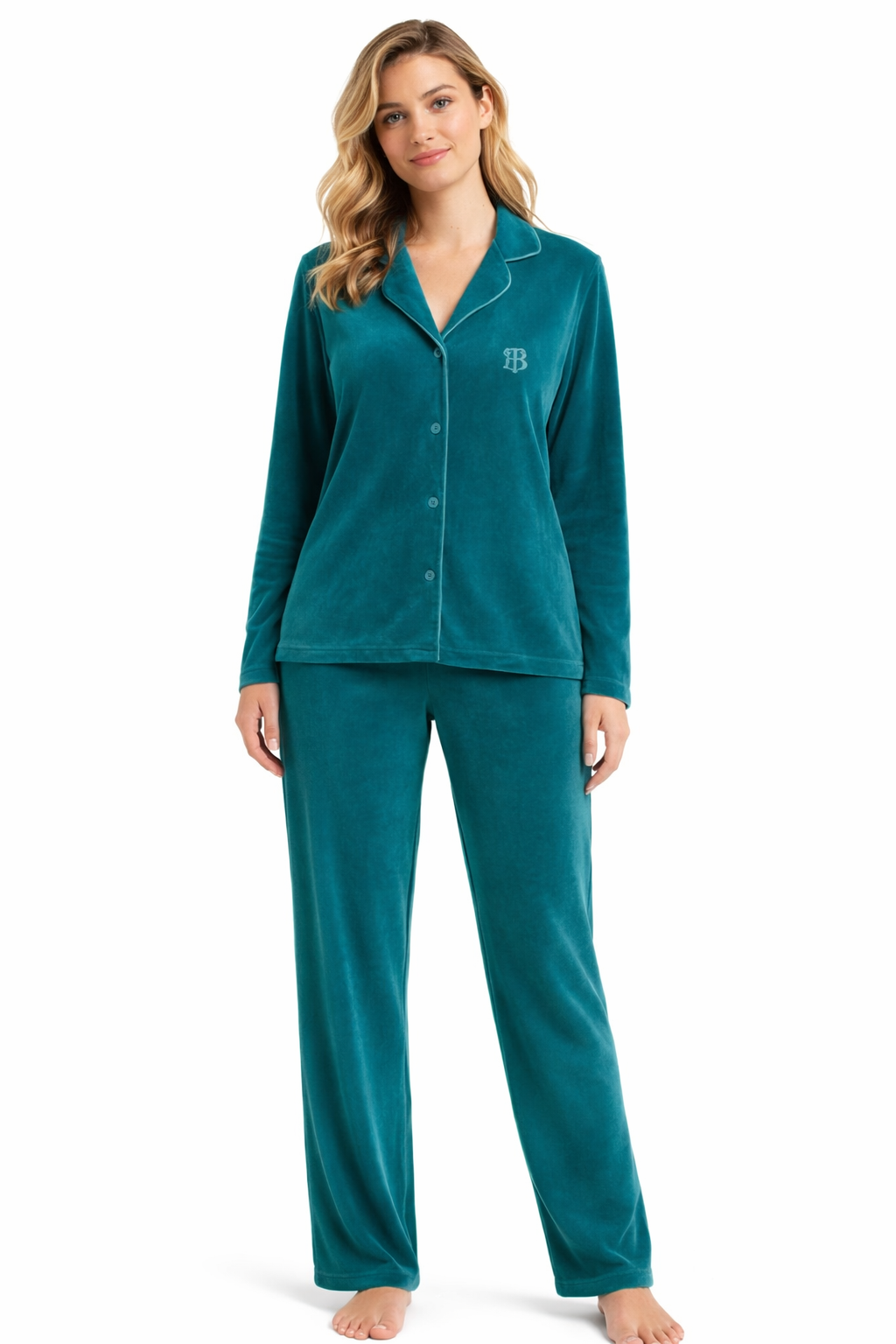 Ensemble Pyjama Velours Femme – Boutonné