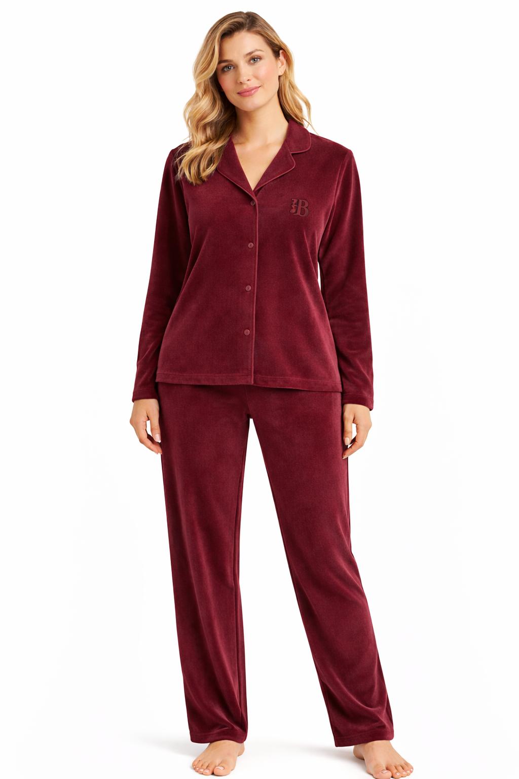 Ensemble Pyjama Velours Femme – Boutonné