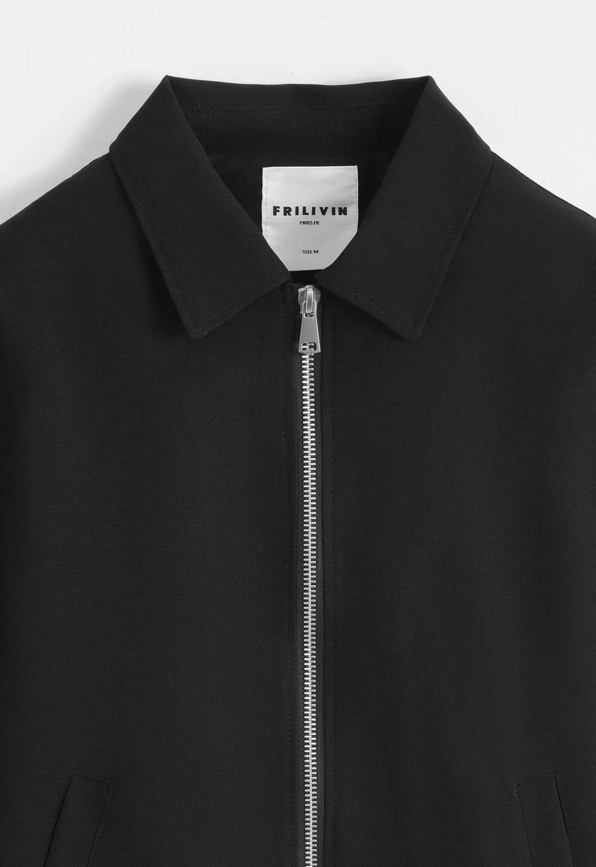 Veste Teddy Homme Zippée – Coupe Droite | Noir