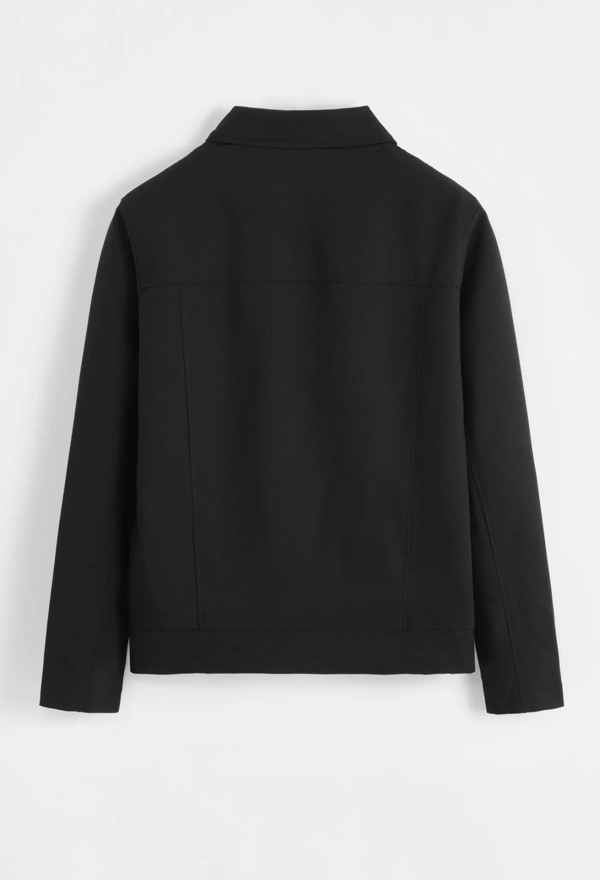 Veste Teddy Homme Zippée – Coupe Droite | Noir