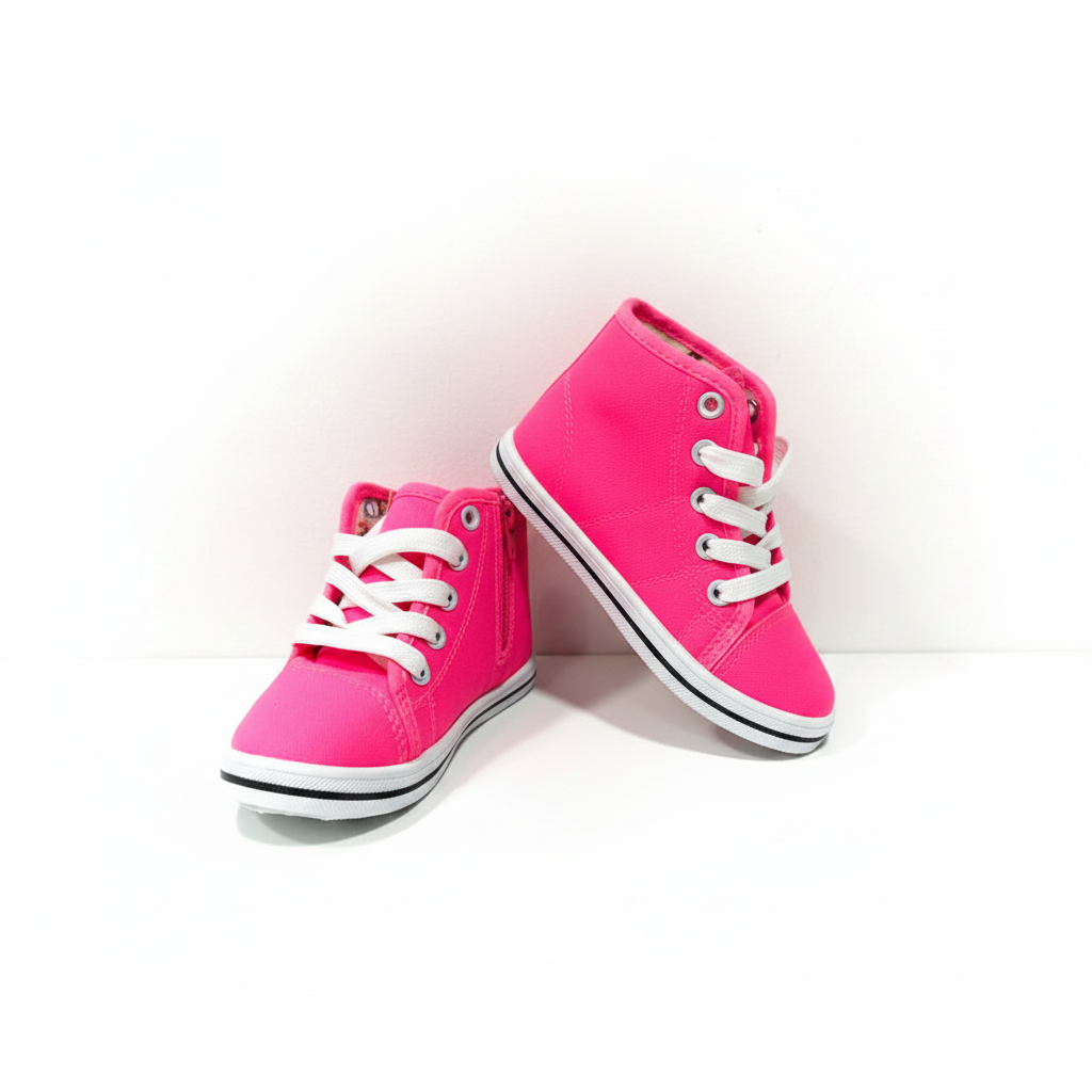Basket fuchsia fond blanc pur