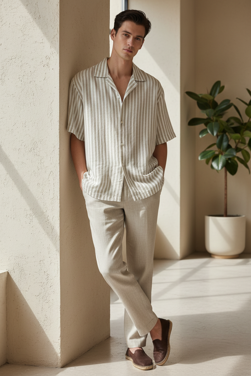 Chemise rayée éditorial parisien