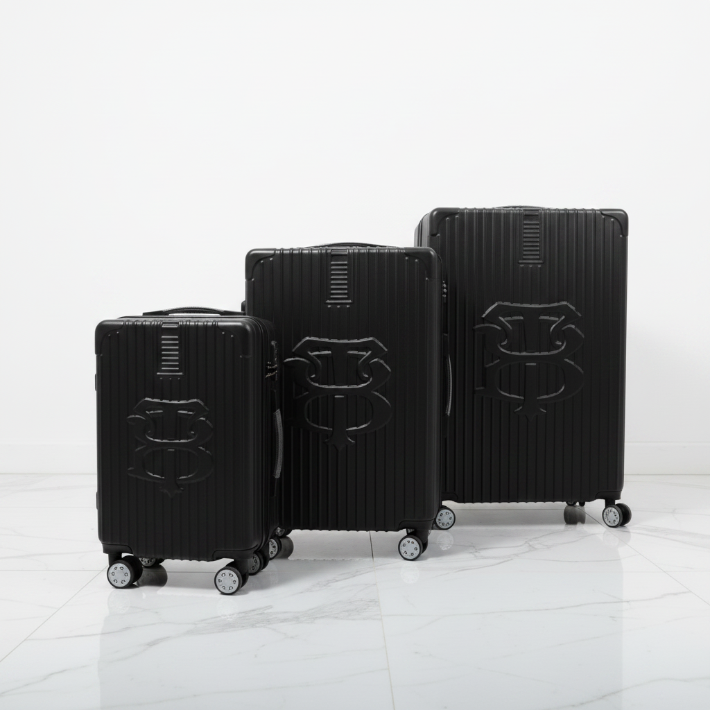 Lot de 3 Valises Bill Tornade Paris Noir – S, M, L