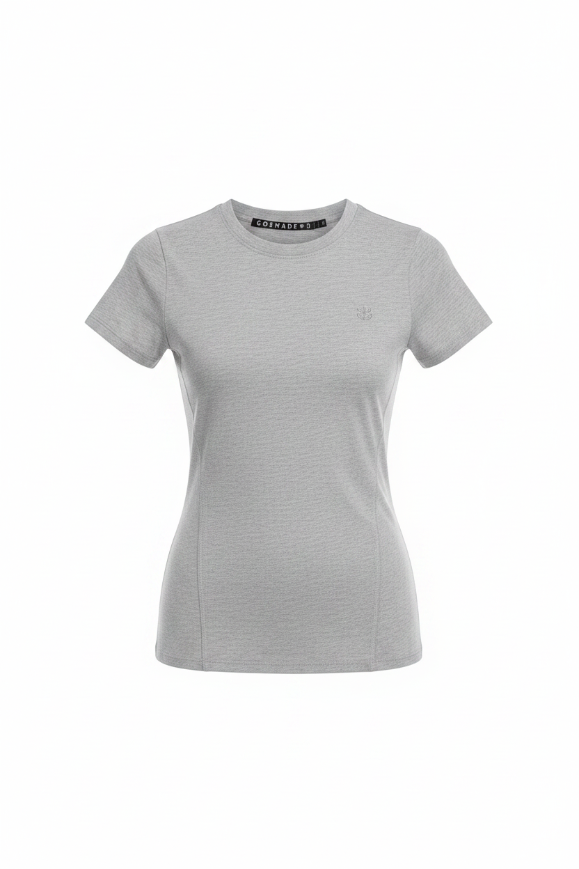 T-shirt femme gris Bill Tornade Paris – vue face