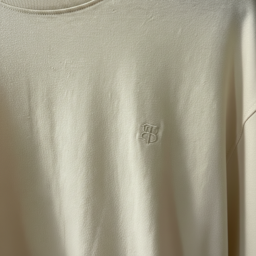 T-shirt oversize écru Bill Tornade – 100% coton