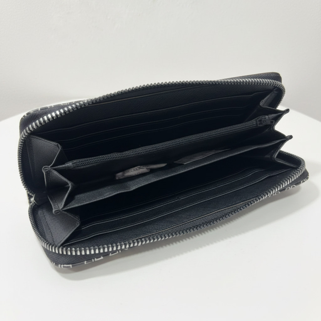 Portefeuille monogramme BB Bill Tornade Paris – intérieur ouvert visuel pro