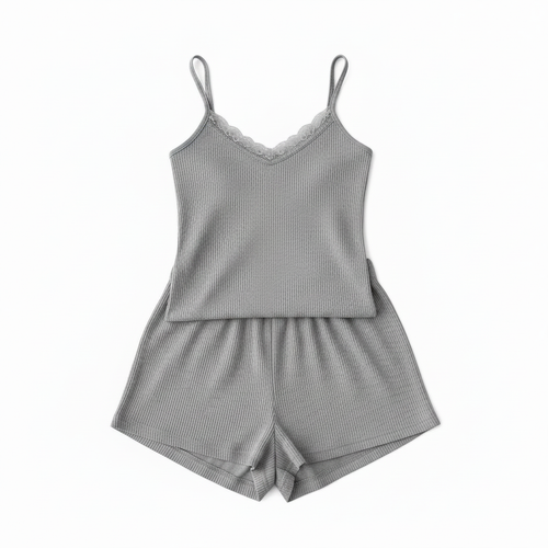 Ensemble Pyjama Femme Short et Débardeur Dentelle