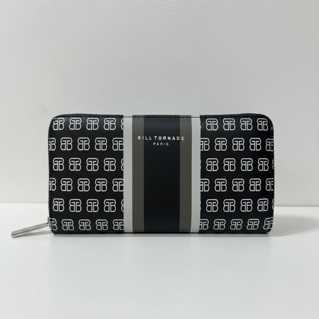 Portefeuille monogramme BB Bill Tornade Paris – recto visuel pro