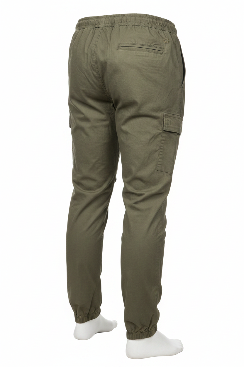 Pantalon cargo vert kaki – vue de dos studio