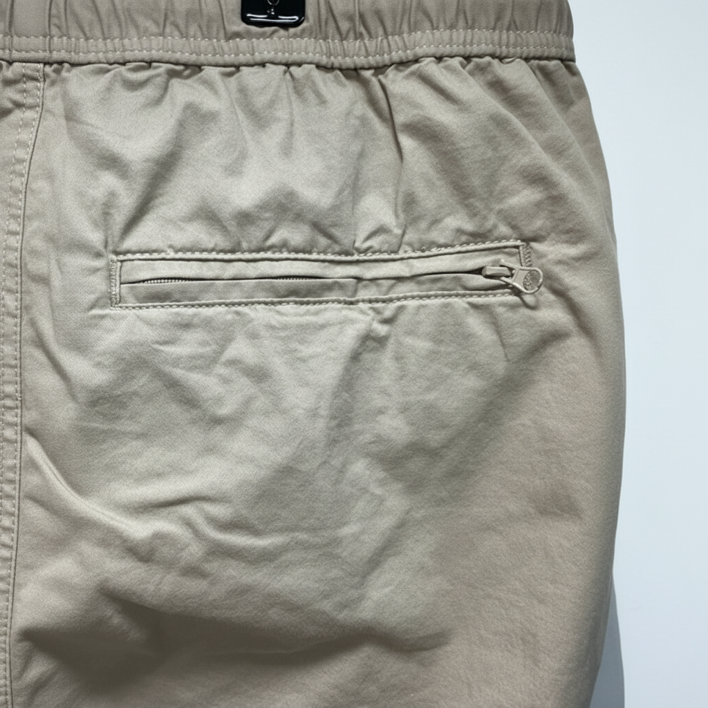 Détail poche arrière zippée côté droit
