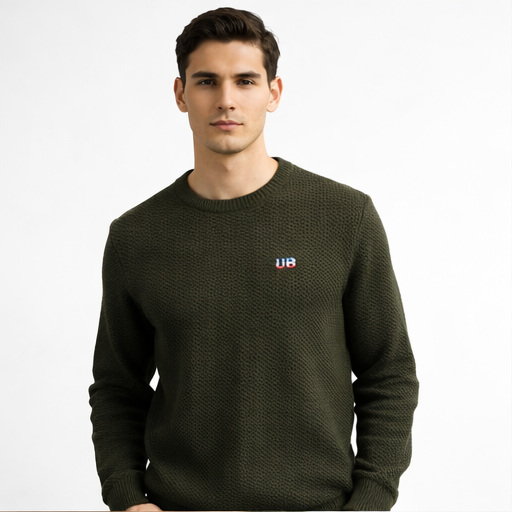 Pull Union Black homme 100% coton – Noir (maille texturée)