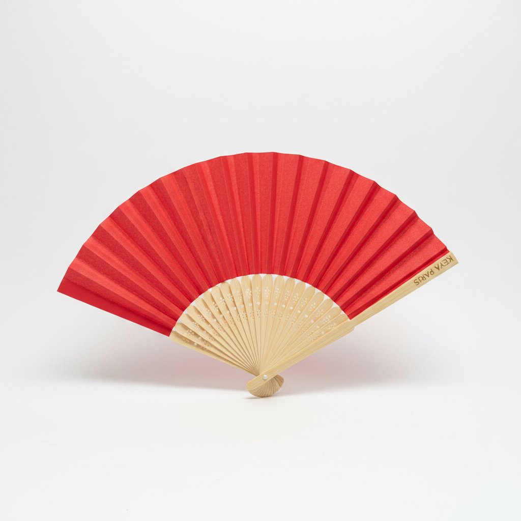 Éventail KEYA Paris – Rouge papier